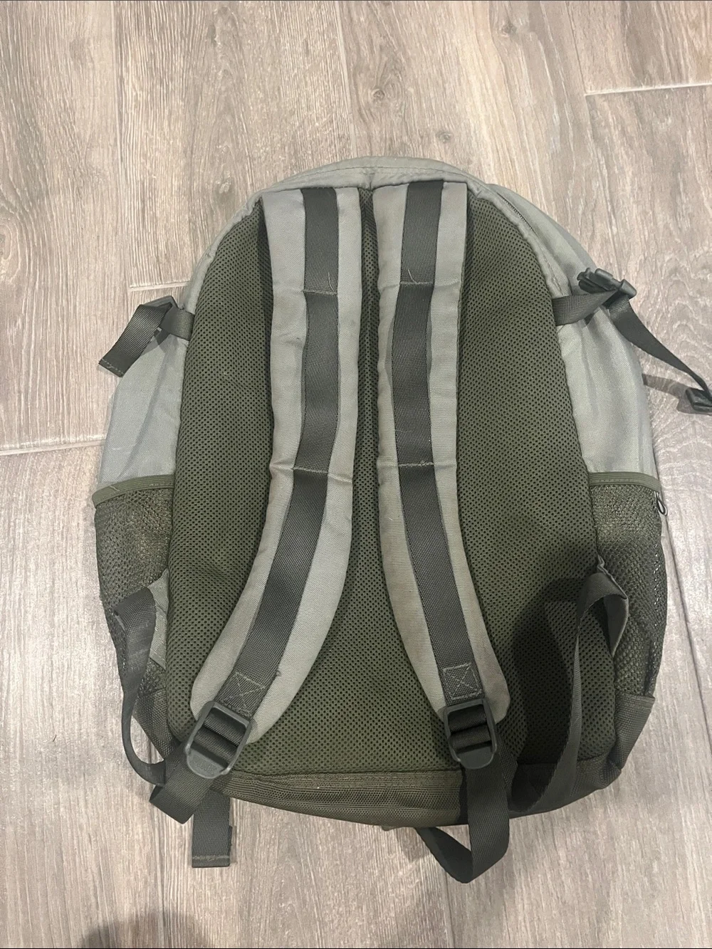 PINK Victoria's Secret Olive Green Dual-Compartment Backpack